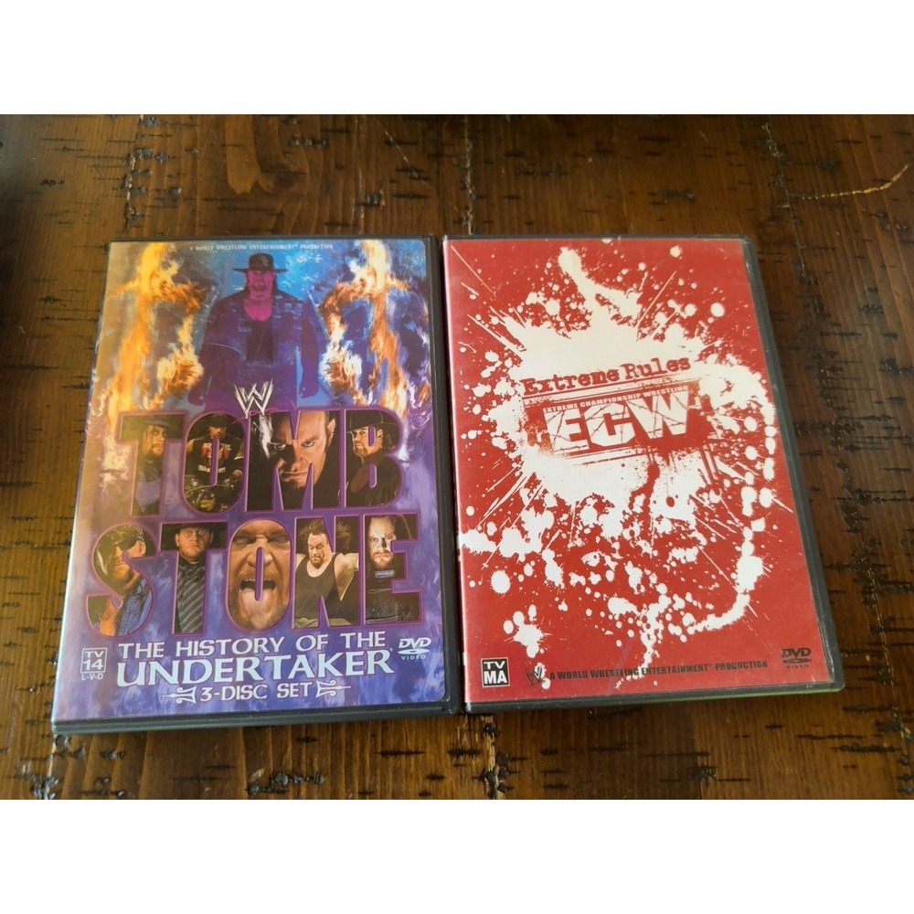 WWE DVD Lot The History of The Undertaker 3 Disc Set & ECW Extreme Rules